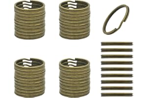 ZoloAJay 50pcs 25mm Key Ring Keychain Metal Bronze Round Split Key Chains Rings Connectors for Home Car Dog Tag Office Ornaments Keys Attachment