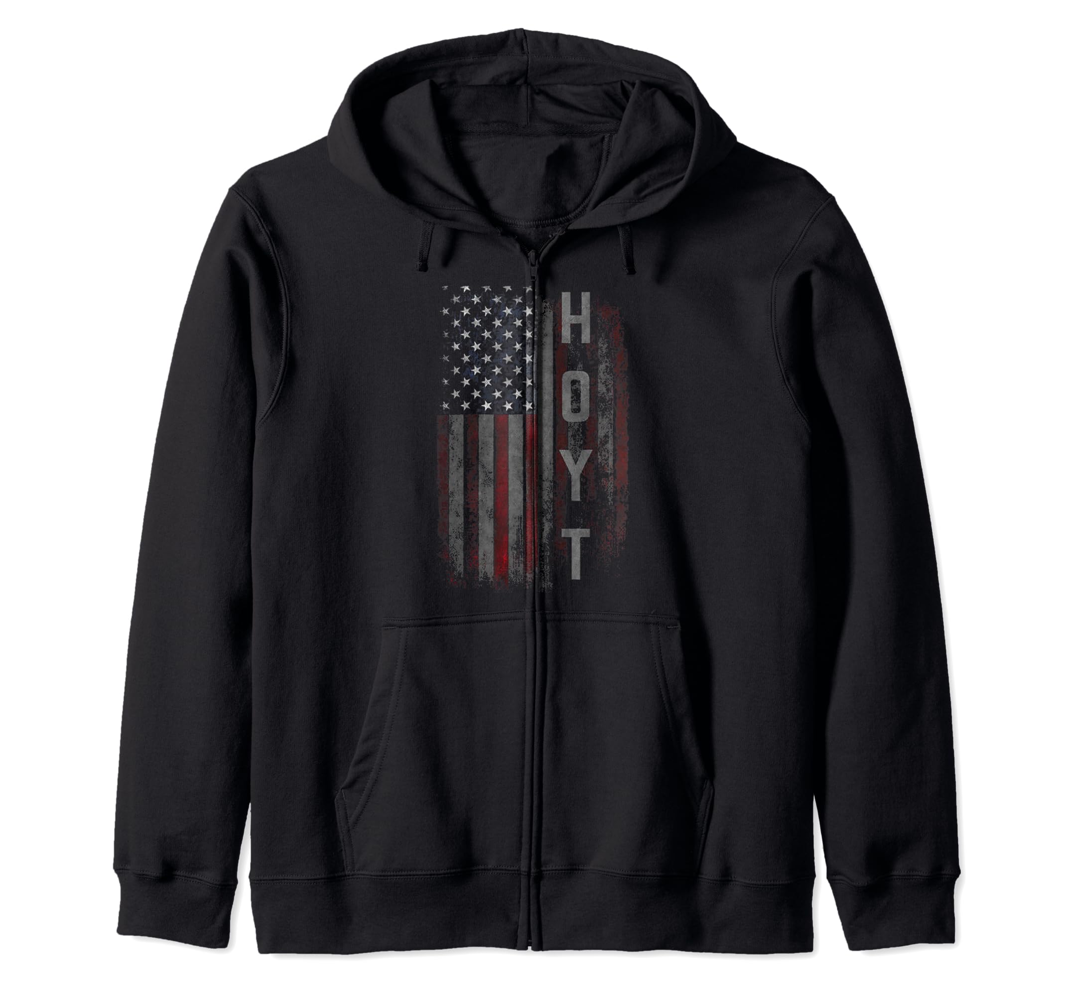 Hoyt Family American Flag Zip Hoodie in Oman Whizz Hoodies