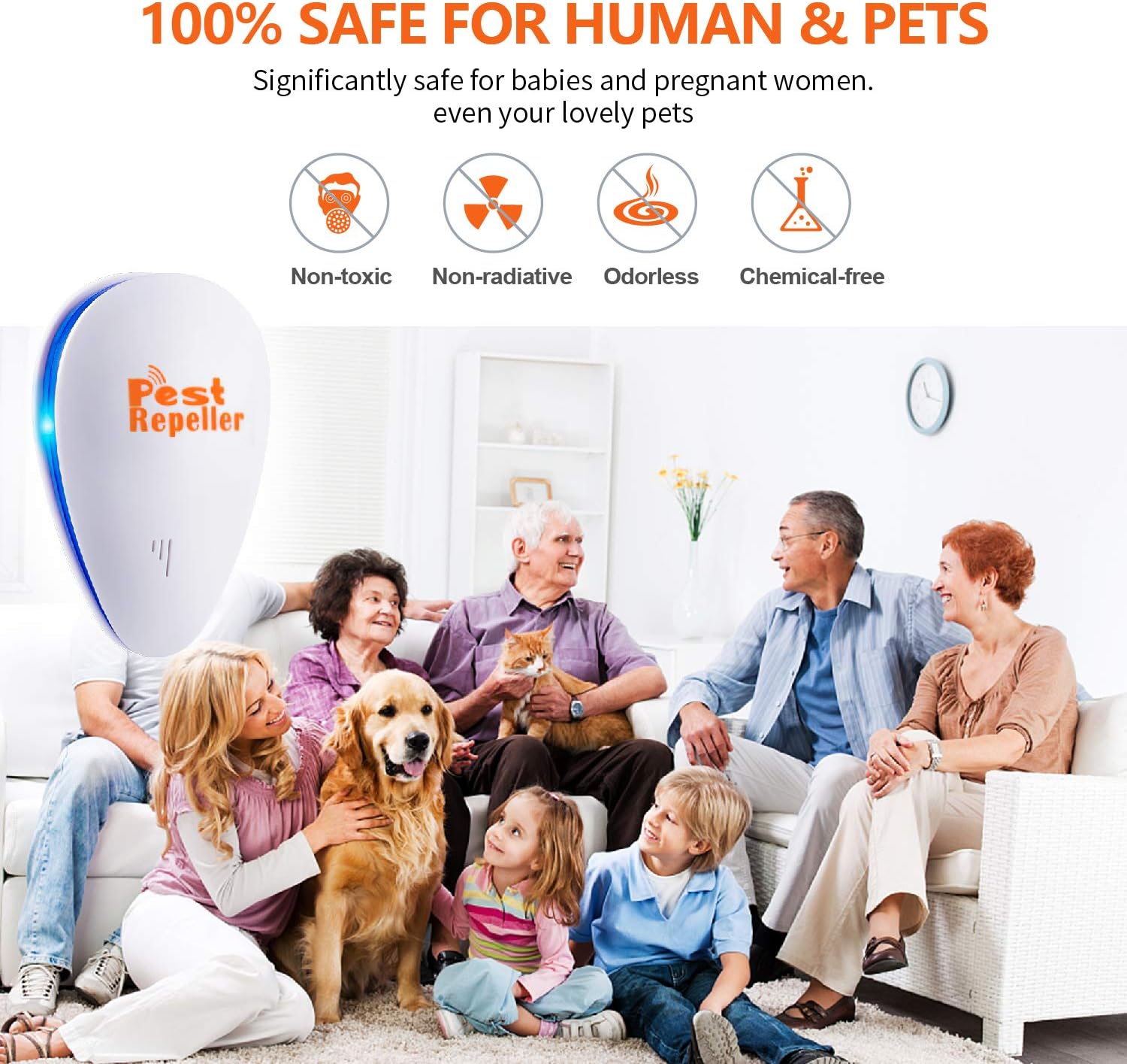 Ultrasonic Pest Repeller 6 Pack, 2020 Newest Electronic Pest Control, Pest Repellent Plug In Mice Repellent Indoor for Flea, Insects, Mosquitoes, Mice, Spiders, Ants, Rats, Roaches, Bugs, Non-Toxic : Garden & Outdoor