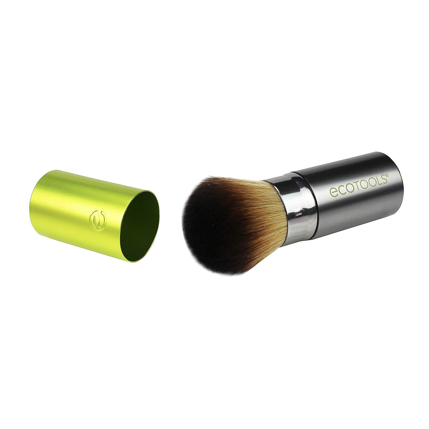 EcoTools Travel Kabuki Makeup Brush for Foundation, Blush, Bronzer, and Powder, Retractable: Beauty