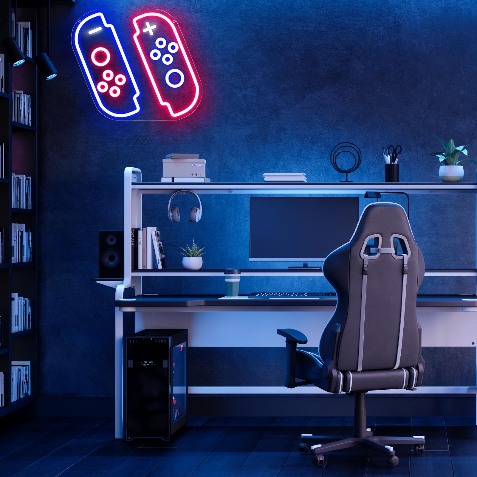 Switch Neon SignSwitch Gaming Neon Sign, Gamer Neon Sign for Gaming Room Decor-USB Powered Retro Game Console LED Neon Gaming Sign for Gaming Wall Decor, Boys Room Decor, Man Cave,