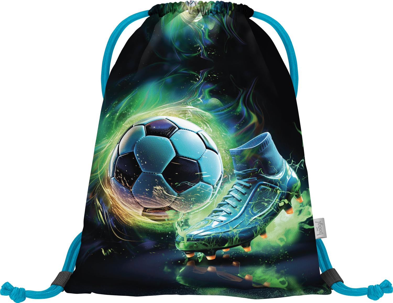 Baagl Gym Bag for Boys, Waterproof Shoe Bag for Children, School and Nursery Sports Bag for Boys, Sports Backpack, Gym Bag (Fussball FC)