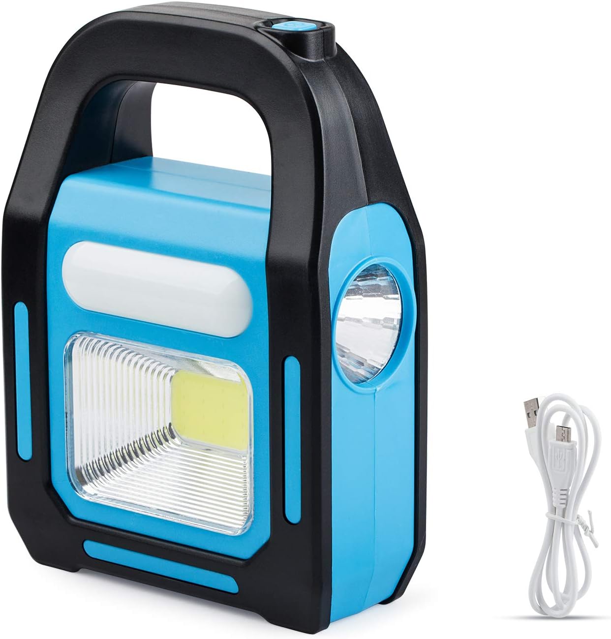1 Pack 3 IN 1 Solar USB Rechargeable Brightest COB LED Camping Lantern, Charging for Device, Waterproof Emergency Flashlight LED Light - - 