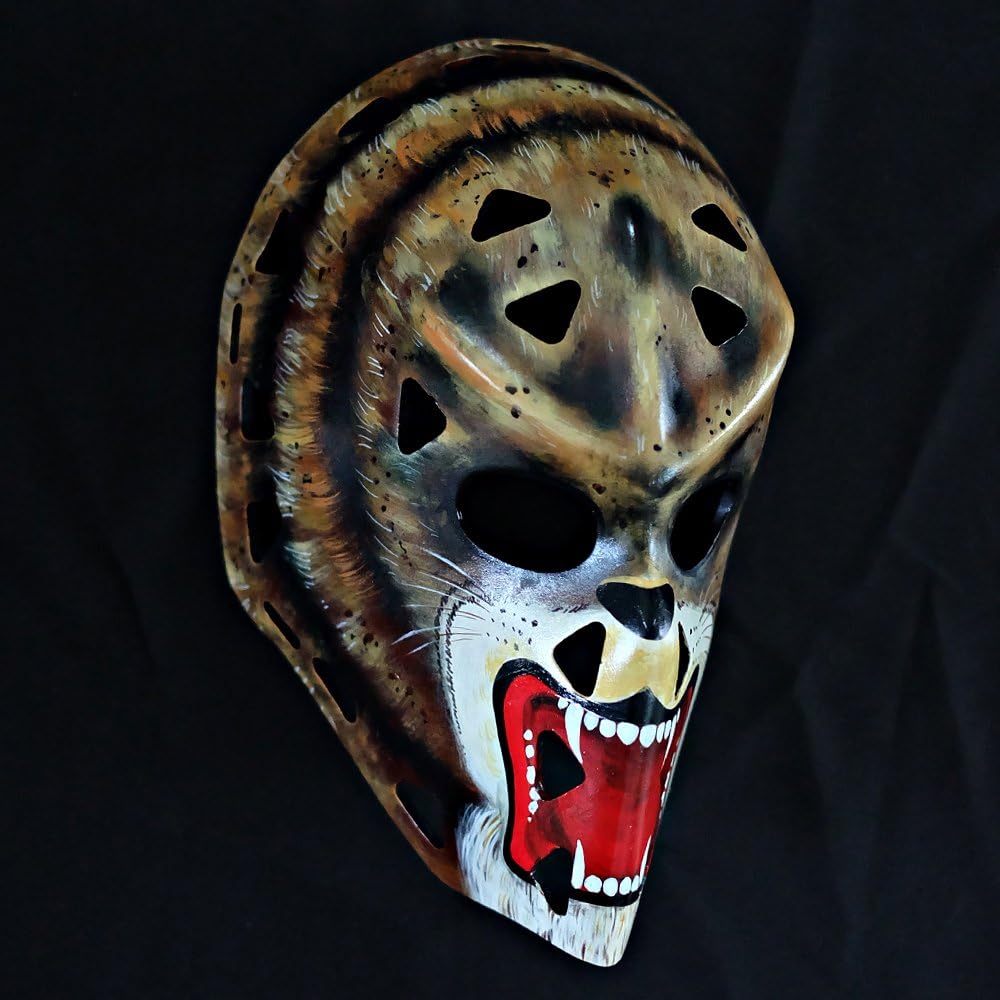 tripple_777 1:1 Custom Vintage Fiberglass Roller Ice Hockey Goalie Mask Helmet Gilles Gratton The Lion HO32 : Sports & Outdoors