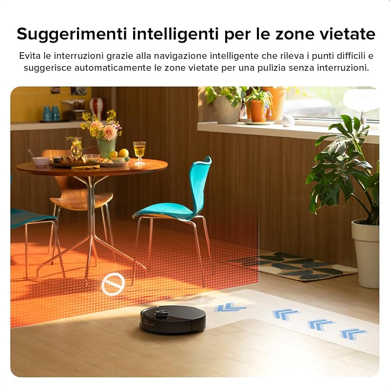 Q10 S5 Set Robot Aspirapolvere 10.000Pa, Panno Sollevabile, Nero