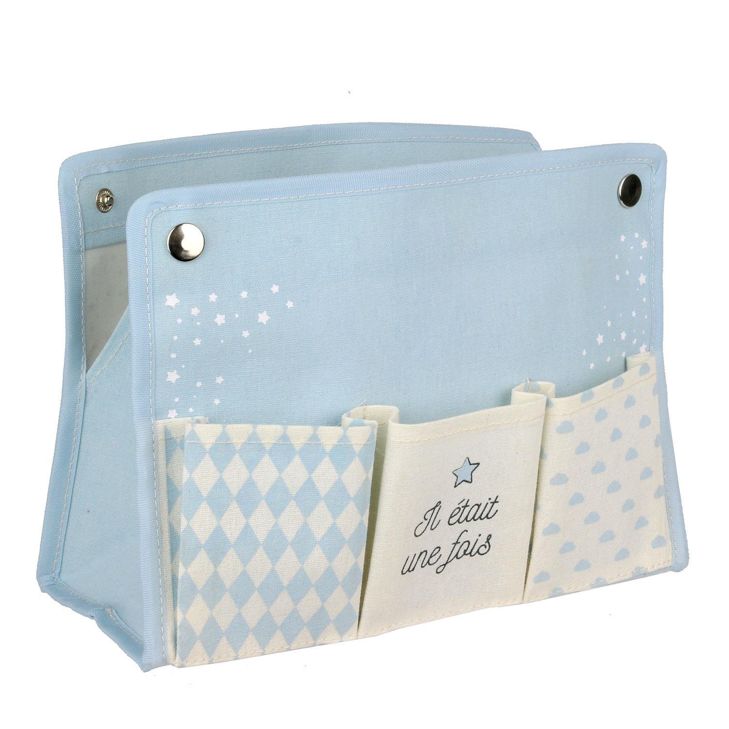 Range Couches Bleu Organiseur Table A Langer 7 Compartiments Rangement Chambre Enfant Bebe Range Couche Lingettes Sac Tissu Pliable Tom Zoe 26 X 19 Cm Bebe Puericulture Distributeurs De Couches Et