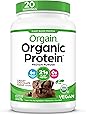 Orgain Organic Plant Based Protein Powder, Creamy Chocolate Fudge - Vegan, Low Net Carbs, Non Dairy, Gluten Free, No Sugar Added, Soy Free, Kosher, Non-GMO, 2.03 Lb (Packaging May Vary)