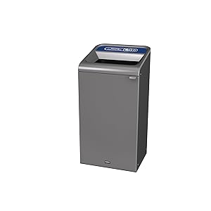 Rubbermaid Commercial Products 1961622 Configure Waste Receptacle Mixed Recycling Can, 23 gal, Grey Stenni