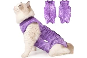 Lianzimau Cat Surgery Recovery Suit Kitten Onesie After Surgery Spay Recovery Suit for Female Surgical Abdominal Wound E-Coll