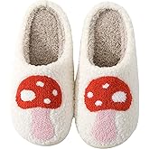 HIPINISS Womens Mens Slippers Retro Memory Foam Cute Cartoon Plush Fluffy Warm Fur Lined slippers Indoor House Home Winter Shoes