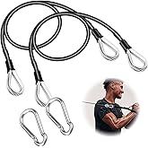 AccEncyc Cable Attachments for Gym, 2PCS Gym Cable Extension Compatible with Gym Accessories, Gym Cable Machine for LAT/Tricep Pull Down, Leg Extensions Machine