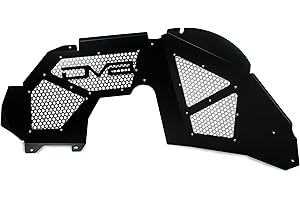 Inner Fender Liner Set fits 2018-2022 Jeep Wrangler JL & 2020-2022 Gladiator JT | Front Wheel Wells | Vented for Airflow | Aluminum Construction | Black Finish | DV8 Offroad