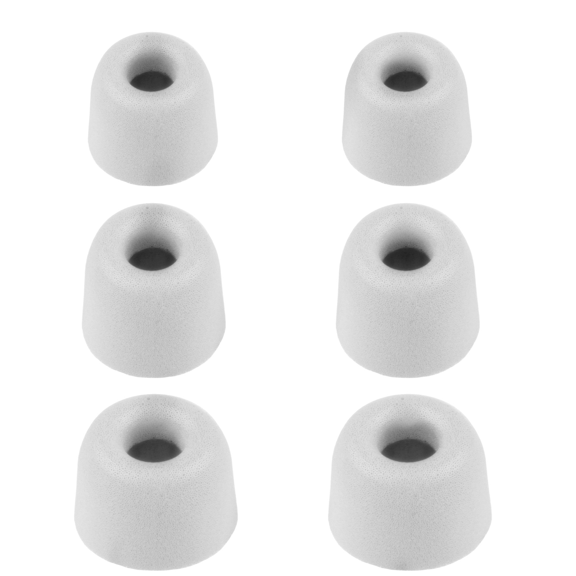Xcessor Bullet FX-49 Small/Medium/Large Replacement Comfort Foam Earbuds - Grey (Pack of 6)