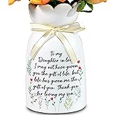 NRONON Daughter in Law Birthday Gift from Mother in Law, Gifts for Daughter-in-Law Christmas Wedding Day, White Bohemian Cera