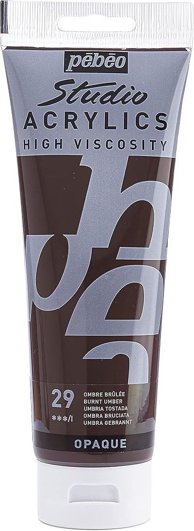 Pebeo Studio Acrylic Paint Burnt Umber 250 ml