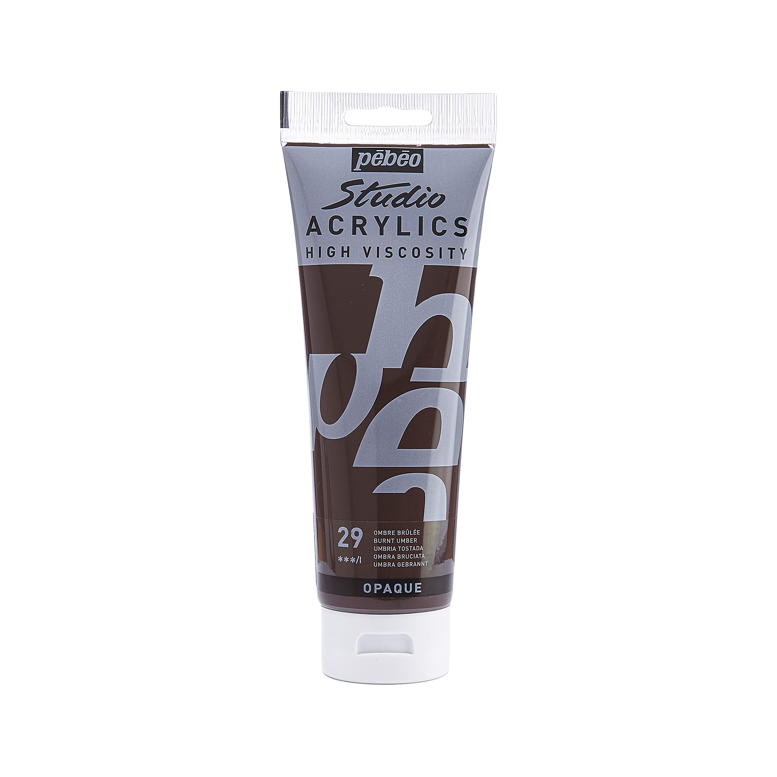 Pebeo 250 ml Studio Acrylic Paint, Burnt Umber — image 1