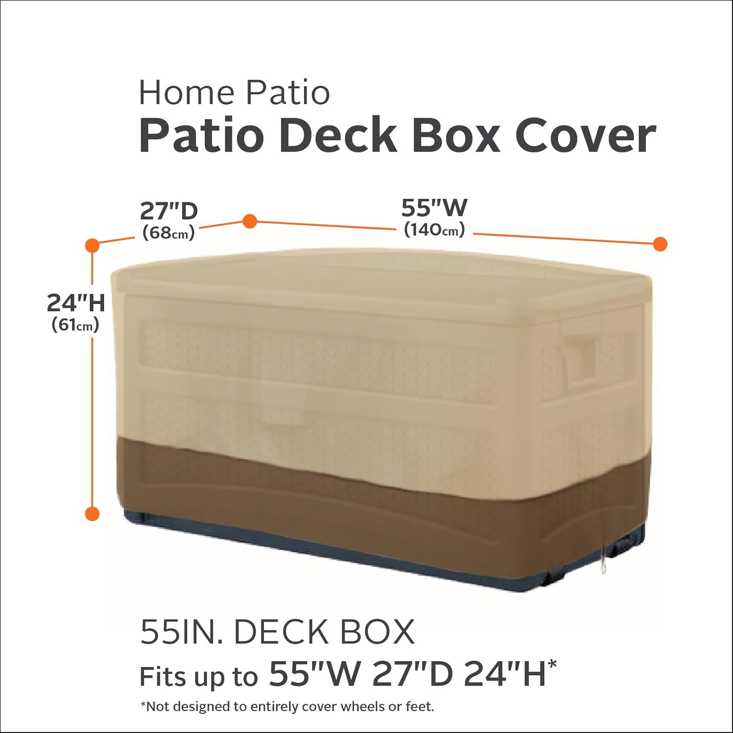 Classic Accessories Veranda Water-Resistant 55 Inch Patio Deck Box Cover: Garden & Outdoor