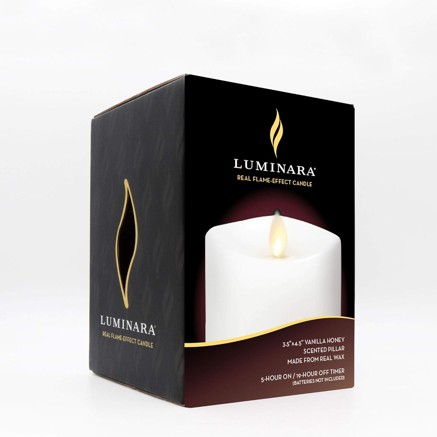 Luminara Flameless Pillar Candle, Small (4.5 inches, Unscented) Real