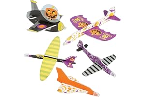 Fun Express Assorted Colors Foam Spooky Halloween Monster Plastic Glider (1.75" x 8.5") - 50 Pc - Ideal for Trick-or-Treat, Classroom Prizes & Spooky Decorations