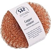 Redecker Copper Thread Pot Scrubbers, 3 Inch, Set of 2 | Flexible woven copper threads conform to pots, pans, sinks and stainless steel; made in the Netherlands
