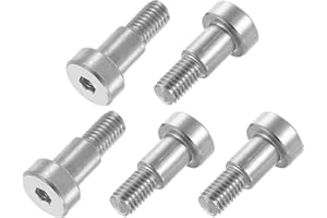 uxcell 6Pcs 304 Stainless Steel Hex Socket Shoulder Bolt M8 12mm Shoulder Dia 12mm Shoulder Length
