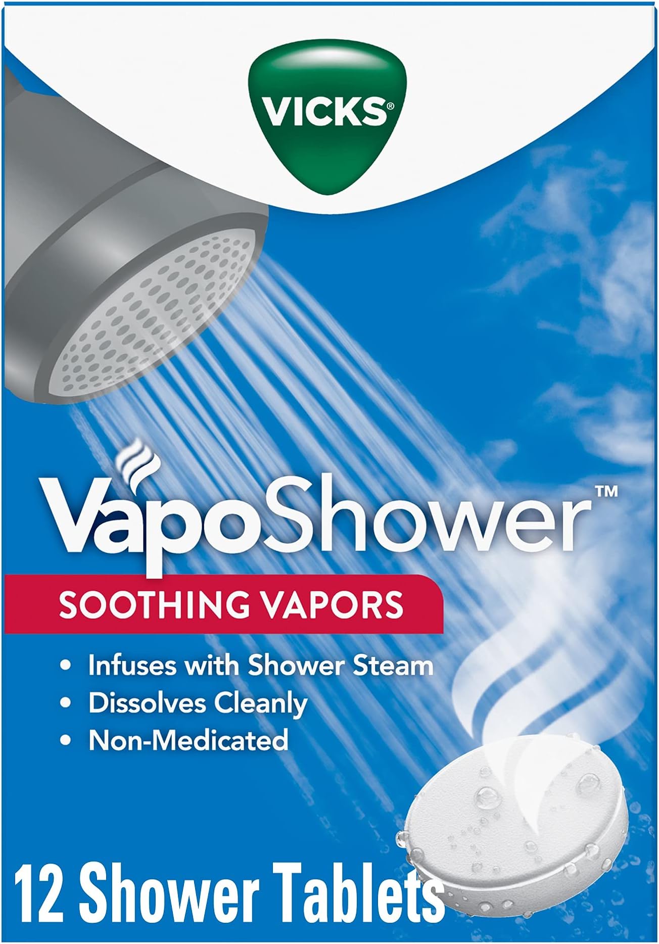 Vicks VapoShower 12ct Shower Bomb Tablets 4 Boxes of 3 Tablets Soothing