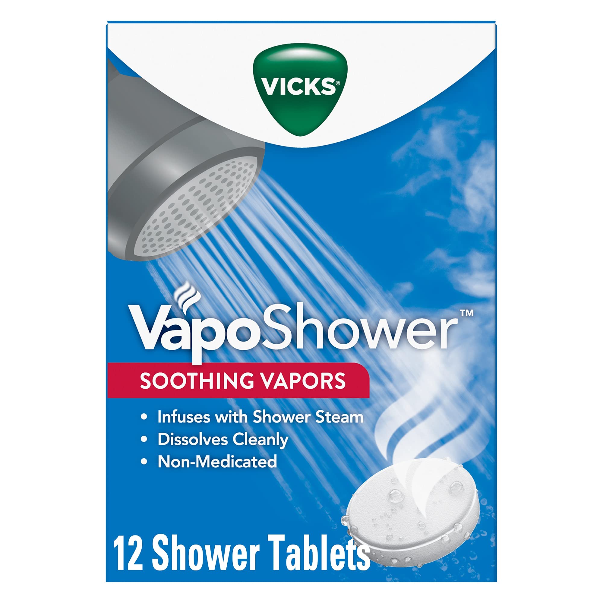 Vicks VapoShower 12ct Shower Bomb Tablets 4 Boxes of 3 Tablets Soothing