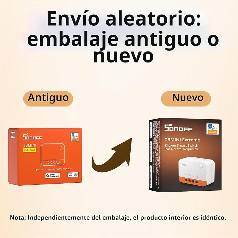 ZBMINIL2 Interruptor Inteligente Zigbee, Sin Neutro, Mini Módulo Relé para Luz, Control de 2 Vías, Compatible con Alexa y Google Home, Requiere Hub Zigbee