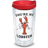 Tervis Friends Lobster Made in USA Double Walled Insulated Tumbler Travel Cup Keeps Drinks Cold & Hot, 16oz, Classic