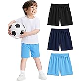 Witwot 3 Pack Toddler Boys Athletic Basketball Shorts Baby Boy Soccer Shorts Summer Clothes Size 2-5T