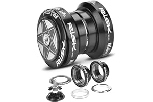 Headset, Fork Bearings, Aluminum Alloy 34mm Headset, Headset 1 1/8, Mountain Bike Sealed Headset for 28.6mm Straight Steerer 