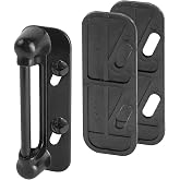 Prime-Line K 5004 Aluminum Painted Black, Spring-Loaded Screen Door Strike Plate (Single Pack)