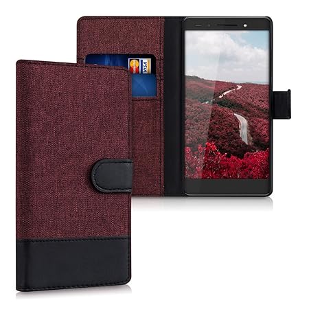 kwmobile Huawei Honor 7 / Honor 7 Premium Hülle - Kunstleder Wallet Case für Huawei Honor 7 / Honor 7 Premium mit Kartenfäche