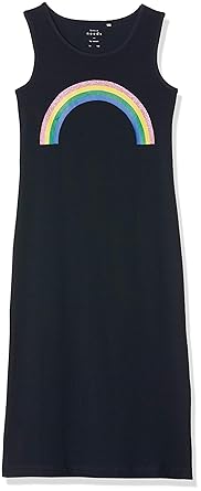 Name IT NOS Mädchen Kleid Nkfvippa Sl Maxi Dress Noos