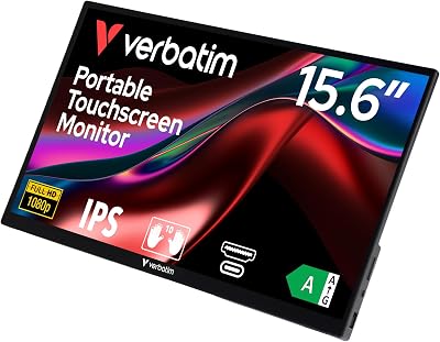 Verbatim PMT-15 Portable Touchscreen Monitor 15.6" 1080P FHD HDMI USB-C Gaming