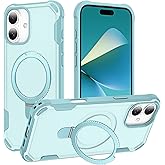 HIGLYCASE Compatible with iPhone 16 Plus Case with Invisible Magnetic Ring Stand [Compatible with Magnetic] [Military Drop Protection] Shockproof Slim Hard Back Soft Edge Case 6.7 Inch, Blue