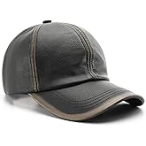 PU Leather Hat Vintage Washed Leather Baseball Cap Unisex Solid Color Classic Low Profile Dad Hat