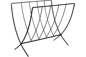 SPECTRUM DIVERSIFIED Spectrum Seville Magazine Rack (Black) - Standing Wire Storage for Desk, Office, Side Table, Bathroom, Files, Workspace, Books, Paper, & More