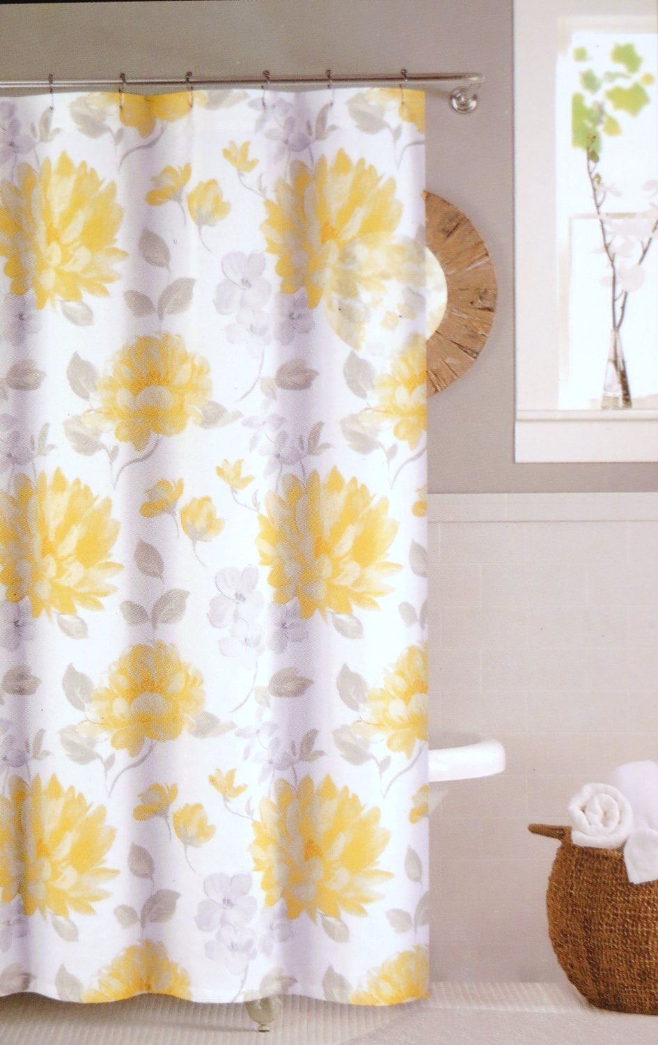 Shower Curtain Fabric Nicole Miller 72 X 72 Hampton Court Floral