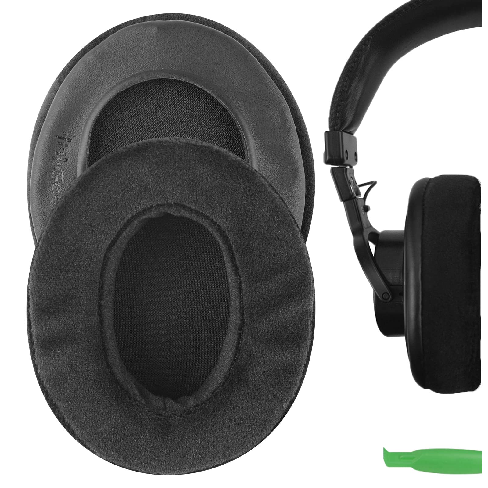 Geekria PRO Extra Thick Velour Replacement Ear Pads Compatible with SONY MDR-7506, MDR-MV1, MDR-V6, MDR-V7, MDR-M1, MDR-M1ST, MDR-CD900ST Headphones, Ear Cushions (Black)
