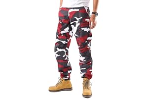 BACKBONE Mens Casual Camouflage Cargo Pants Army Military BDU Pants