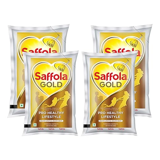 Saffola Gold, Pro Healthy Lifestyle Edible Oil, 4 X 1 L