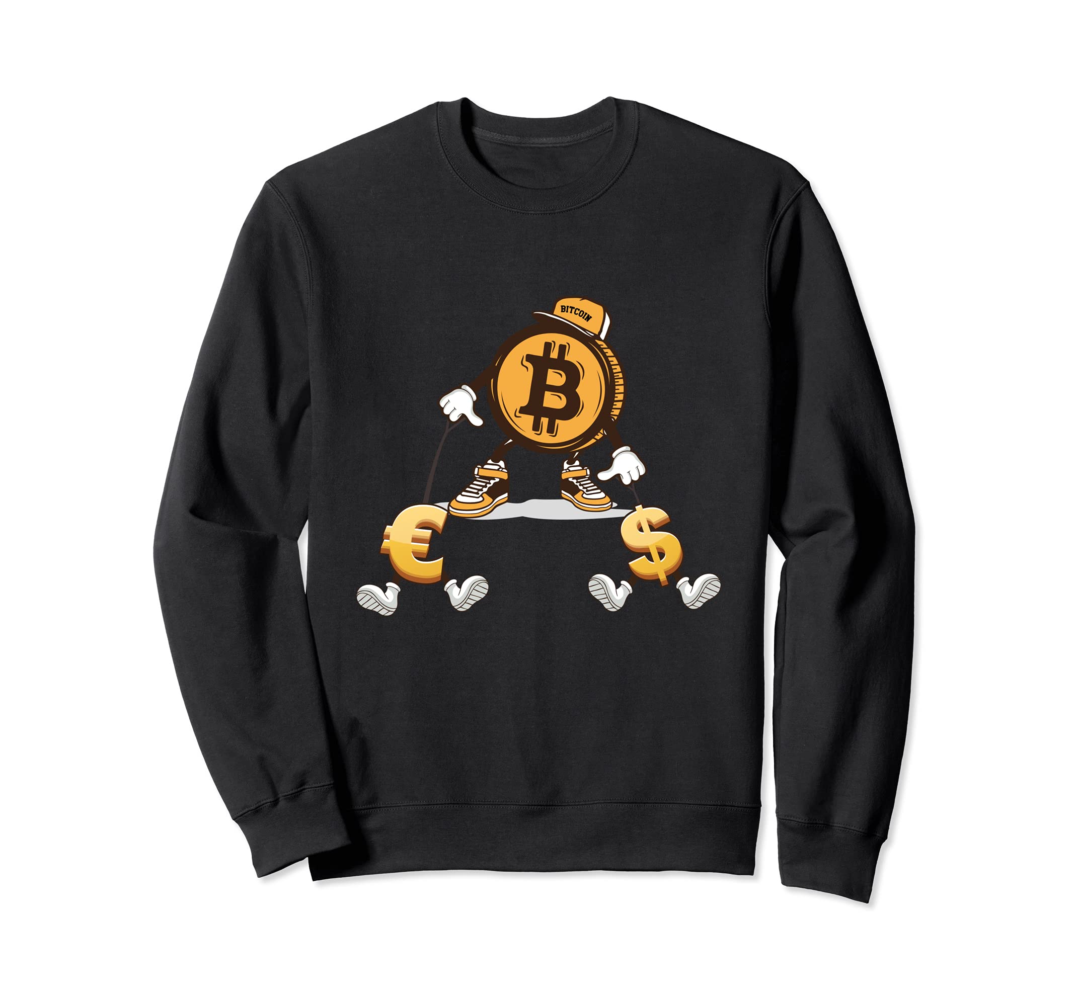 Bitcoin Dollar Euro Dog Leash Coin Money Cryptocurrency Sweatshirt