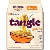 Tangle Garlic Oil Instant Pasta, 15g Protein Linguine, 6g Fiber, 4-Pack | 15g protein, 6g fiber per serving; Chickpea-based air-dried noodle; Roasted garlic and olive oil with a spicy kick