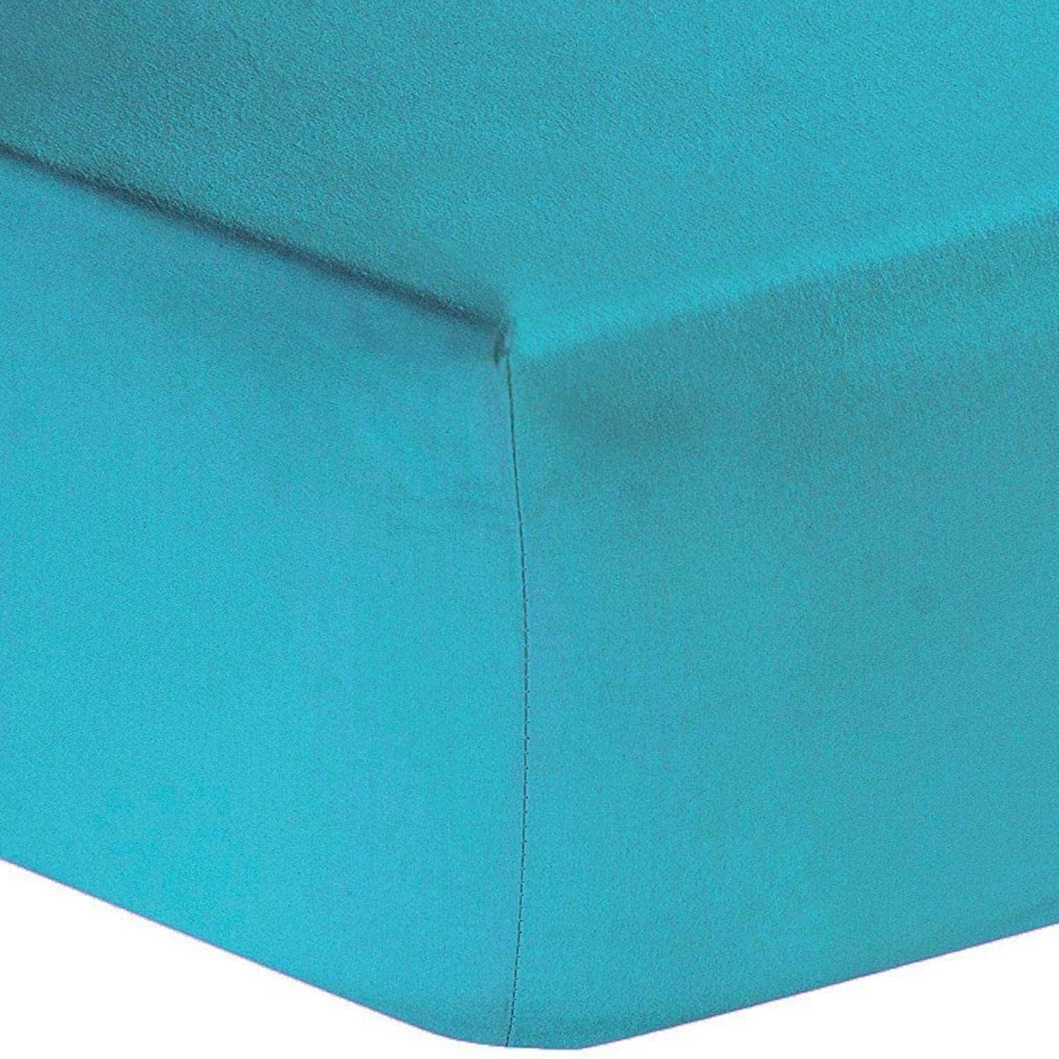 Extra Deep Fitted sheets 16'' / 40 cm Deep, 4FT - Teal — image 1
