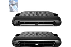 HIDENO 2024 New Autopulsex Vehicle Fan, Car Cooling Fan for Vehicle, Car Rear Seat Fan USB Plug-In Dual Turbo 3 Speed Car Rear Seat, Mini Car Seat Back Cooling Fan Portable Headrest Cooler(Black-2pcs)