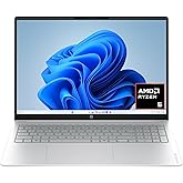 HP OmniBook 3 16 inch Laptop PC, 2K Touchscreen, AMD Ryzen 5 40, 8 GB RAM, 512 GB SSD, AMD Radeon 610M GPU, Windows 11 Home, Glacier Silver, 16-by0499nr