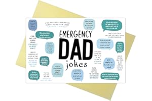 OJsensai Joke Fathers Day Card for Dad, Birthday Card for Dad, Emergency Extra Funny Joker Greeting Card for the Father's Day Gifts, Variety Joke Card for Father, Fathers Day Card from Daughter