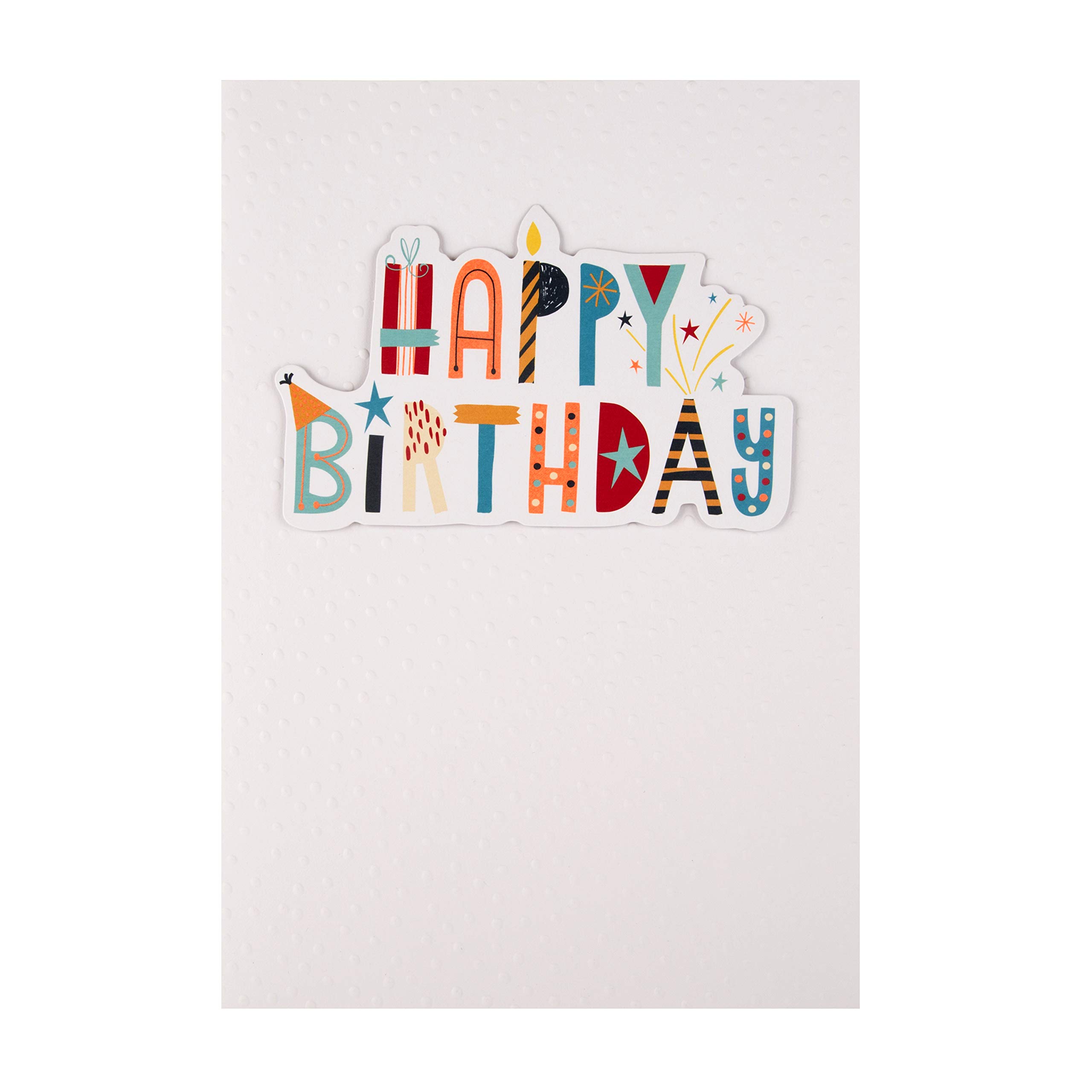 Hallmark Birthday Card - Contemporary 3D Effect Text Design