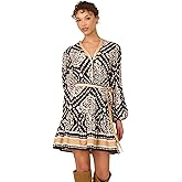 Adrianna Papell Printed Short Dress, Black/Ivory